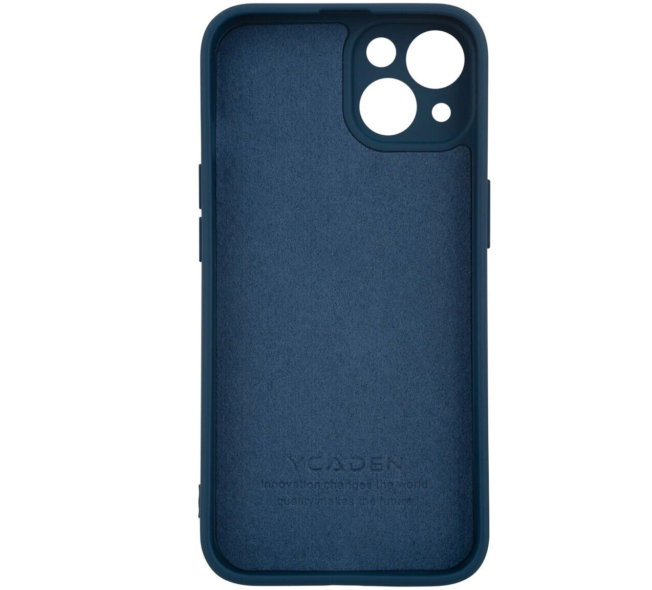 Чехол на Apple iPhone 14 ( Эпл Айфон 14 ) силиконовый с защитой камеры, с защитной подкладкой из микрофибры, синий — фото 1