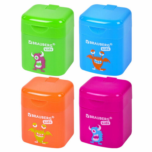 Упаковка 24 шт. Точилка BRAUBERG KIDS 