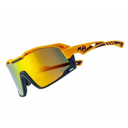 Солнцезащитные очки 720armour 720armour Flash / Candlelight Orange / Matte Black / Champion Gold Ti / Cylinder Lens, оранжевый