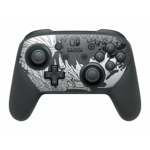 Геймпад Nintendo Switch Pro Controller / Monster Hunter Rise Edition черный, серебристый серебристый, черный, серебристый
