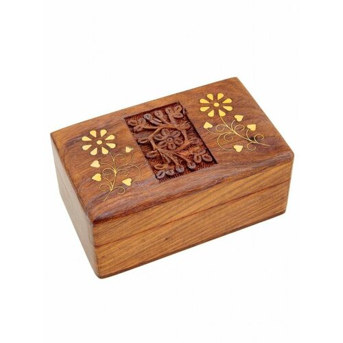 Шкатулка (дерево) с инкрустацией 13*7,5*5 Шк5169