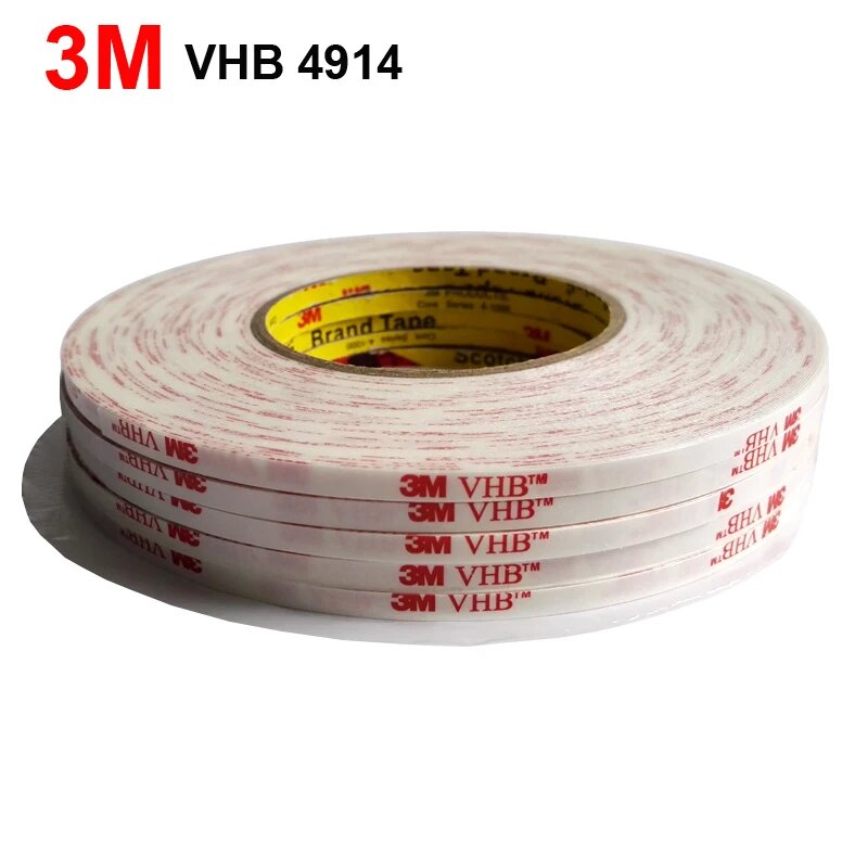 3M VHB 4914 двухсторонняя лента белая 33 м, 3mmx33M 1Roll