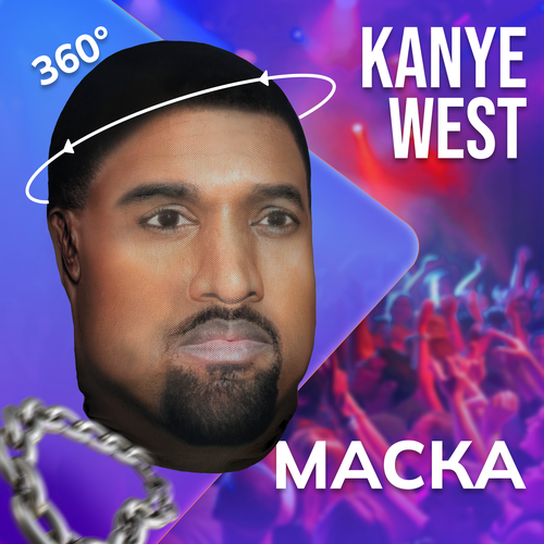 фото Карнавальная тканевая маска на лицо kanye west канье вест уэст daki daki
