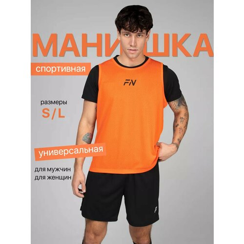 фото Майка спортивная fn манишка футбольная shirt for football майка мужская, размер s, оранжевый