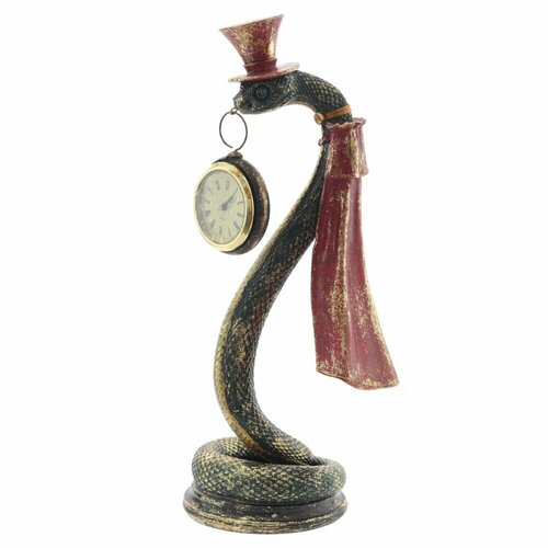 Фигурка декоративная с часами Змея, 15,5х14х35 см, LR44х1 не прилаг. KSM-813237