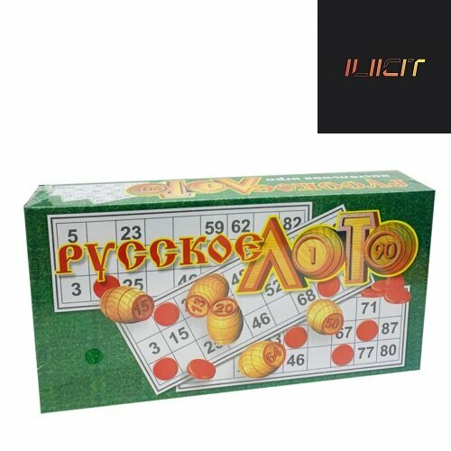 Настольная игра Русское Лото в подарочной коробке с жетонами и бочонками 750₽
