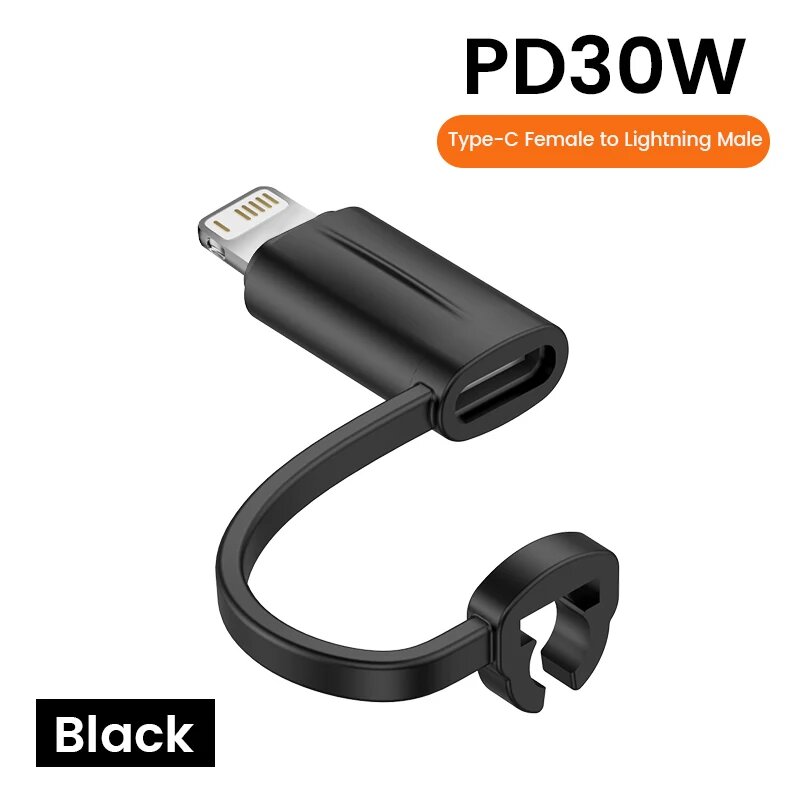Адаптер Olaf OTG USB C к Lightning для iPhone 14 13 12 PD30W Быстрая зарядка Otg Type C переходник «Мама» к «папа», Белый