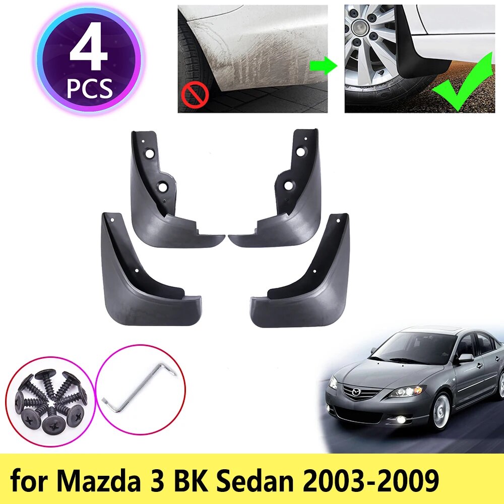 Брызговики передние Для Седана Mazda 3 BK, 2004, 2005, 2006, 2007, 2008, 2009