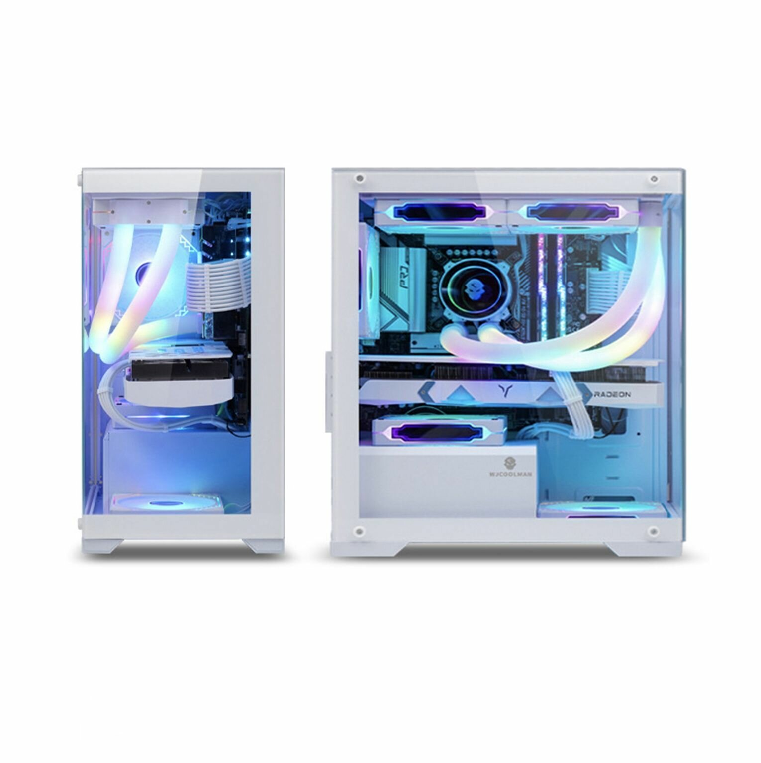 Игровой компьютерный корпус Micro ATX с прозрачными стенками