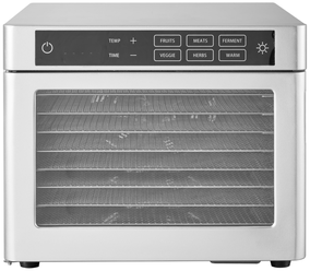 Сушилка для овощей и фруктов AIRHOT FD-8 GLASS-L из нержавеющей стали