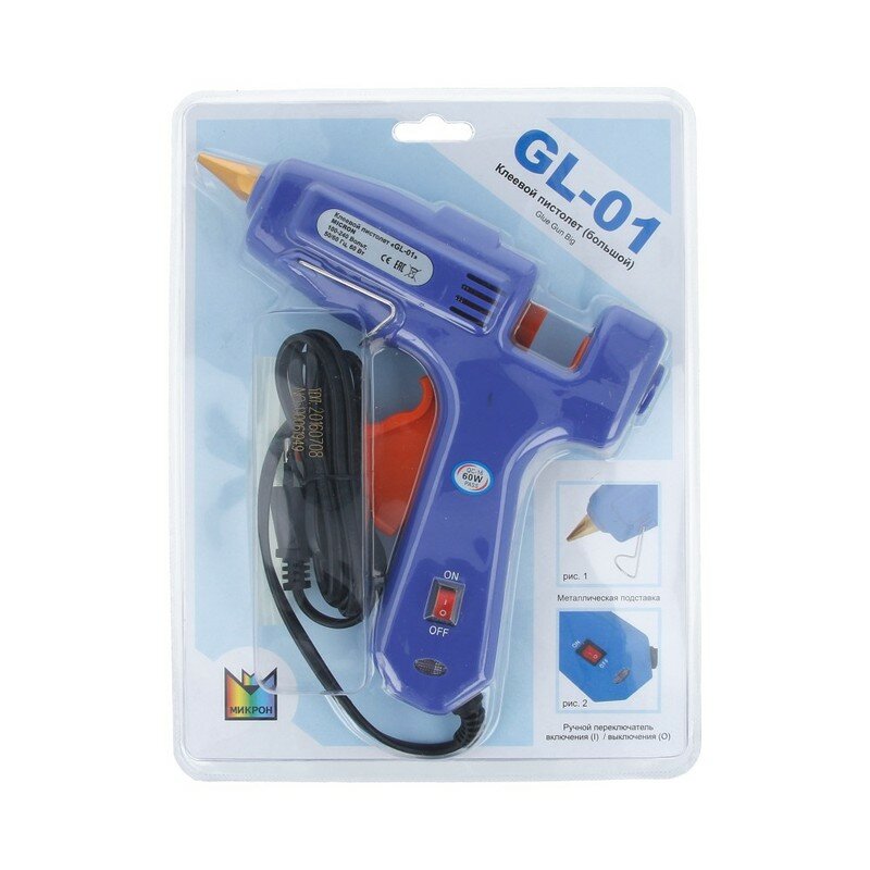 Картинки "Micron" Пистолет клеевой GL-01 d 11.2 мм в блистере большой