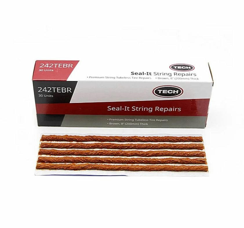 Набор жгутов TECH бутилкаучуковых коричневых толстых, длина 200 мм, установка без клея, 30 шт