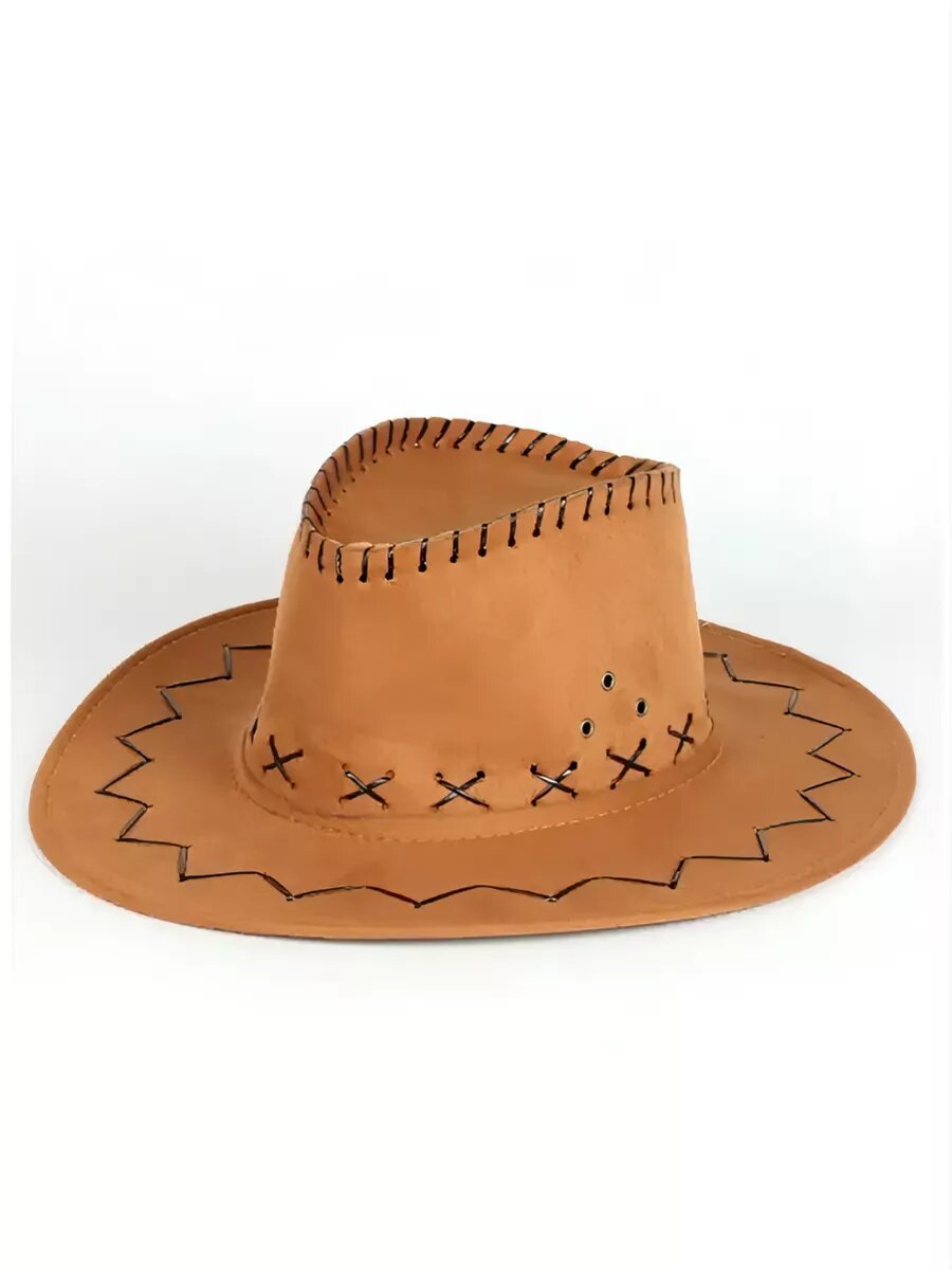 Шляпа Ковбоя замшевая Терракотовая