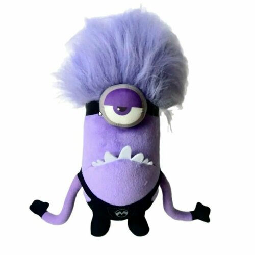 Мягкая игрушка Миньон Стюарт злой с сывороткой PХ-41, фиолетовый 30 см