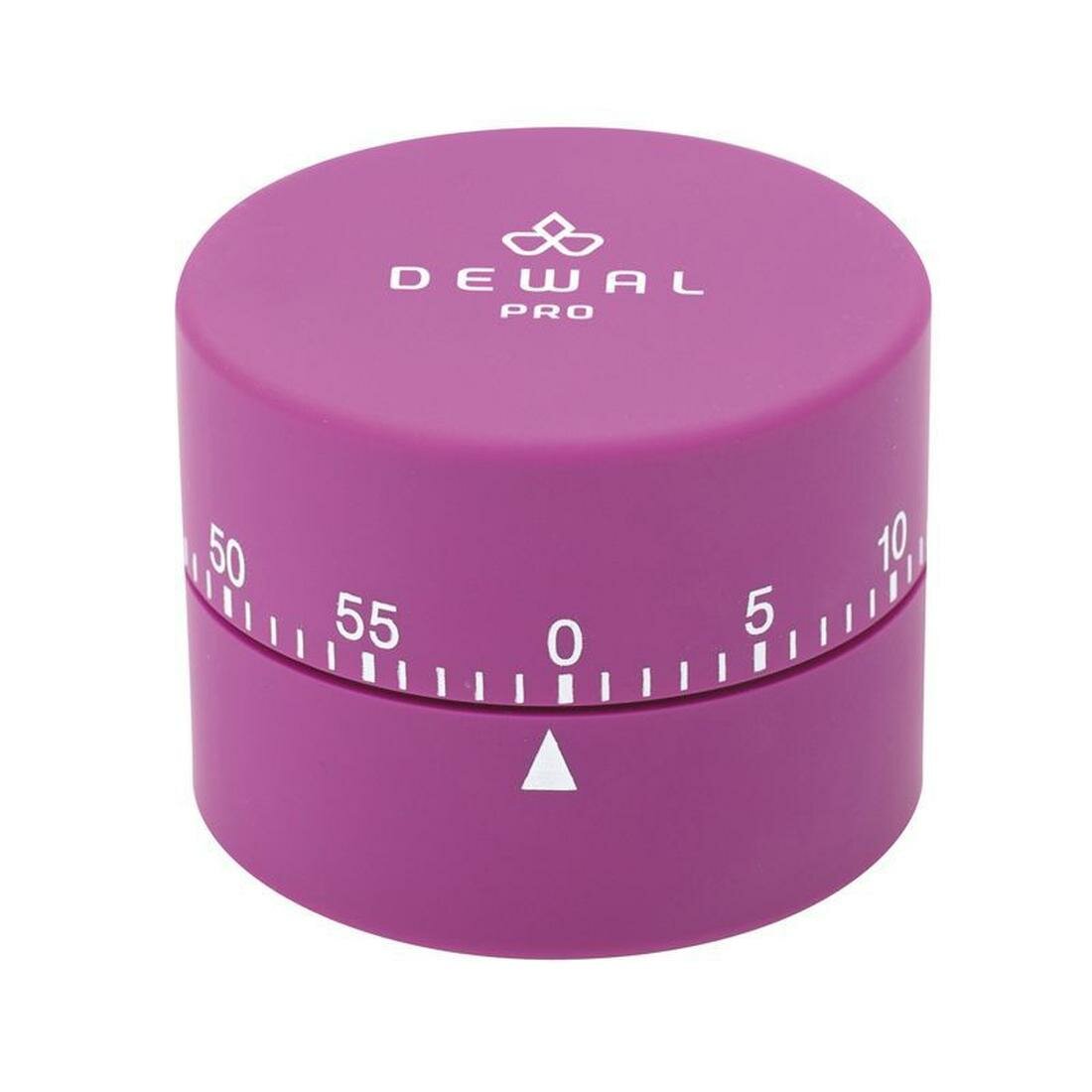 Таймер механический Dewal NTM11Purple до 60 мин, пластиковый, 4.5x6 см