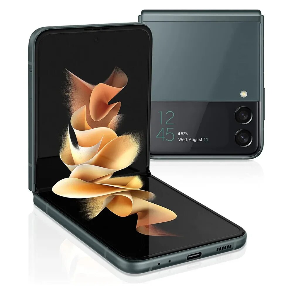Смартфон Samsung Galaxy Z Flip, 8/128ГБ, 8/256ГБ, global, Б/у, Standard, Samsung, Galaxy Z Flip, Смартфон, Зеленый, 8ГБ, 128ГБ, global, Б/у, 01.01.2020