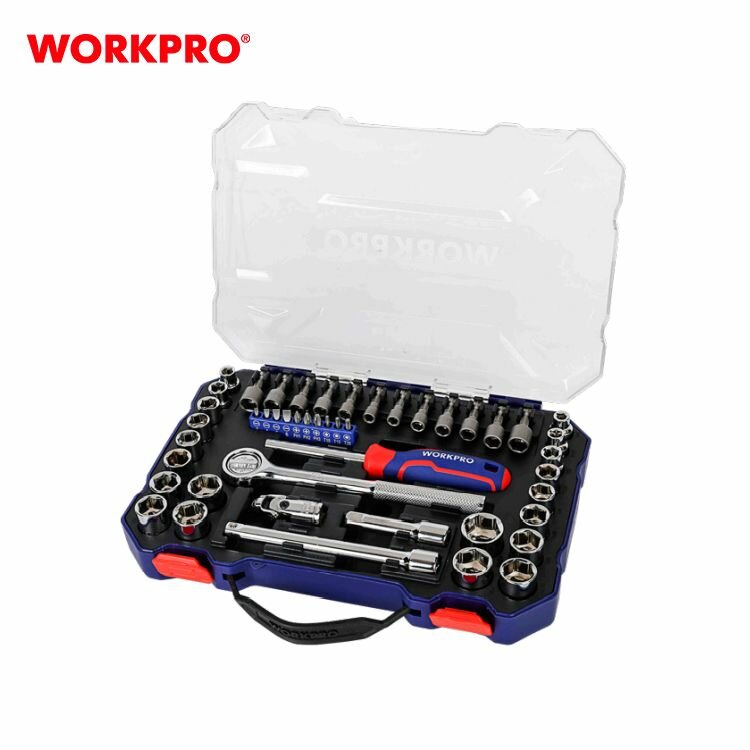 Набор 6-гранных торцевых головок в кейсе 47шт WORKPRO