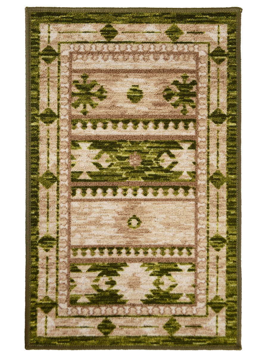 Коврик для ванной и туалета Нью Соса 40х60 зеленый бежевый