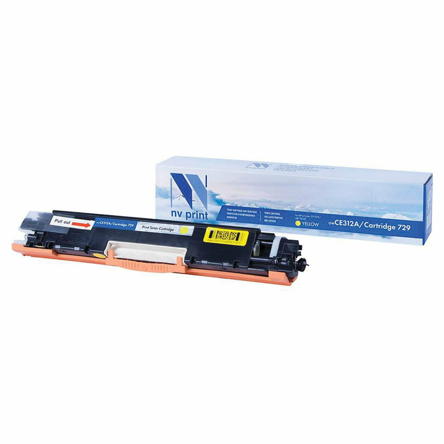 Картридж для лазерных принтеров NV PRINT HP M175nw, Canon LBP7010C, желтый, 1000 стр (NV-CE312A/729)