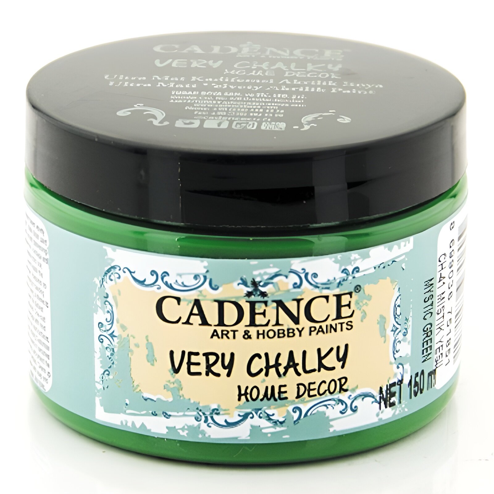 Акриловая ультра матовая краска Cadence Very Chalky Home Decor Acrylic Paint, 150 ml. Mystic Green-CH41