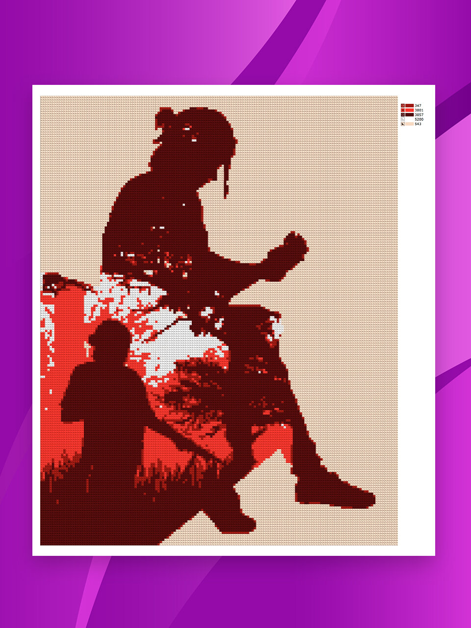 Алмазная мозаика без подрамника - вышивка Last Of Us Постер 40 х 50 см
