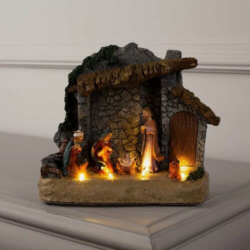 Изображение товара Фигура световая «Рождество» 18х19 см, 4 LED, ААх3 (не в компл), Т/белый 5133379