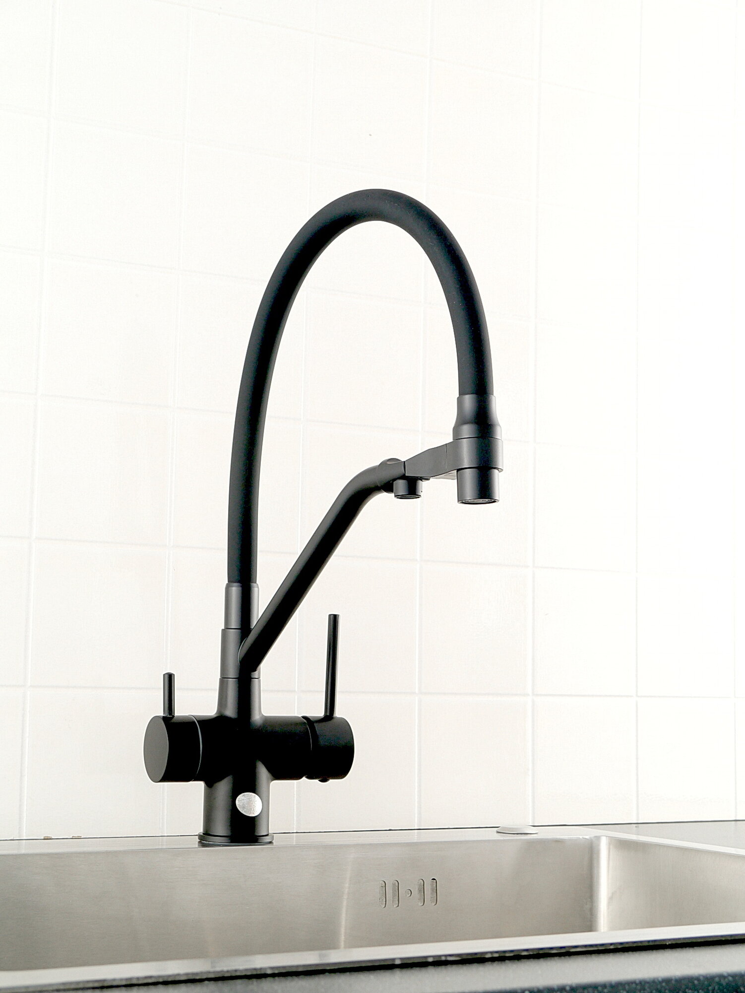 Смеситель Diadonna, для кухни, с выходом для питьевой воды, поворотный излив, аэратор