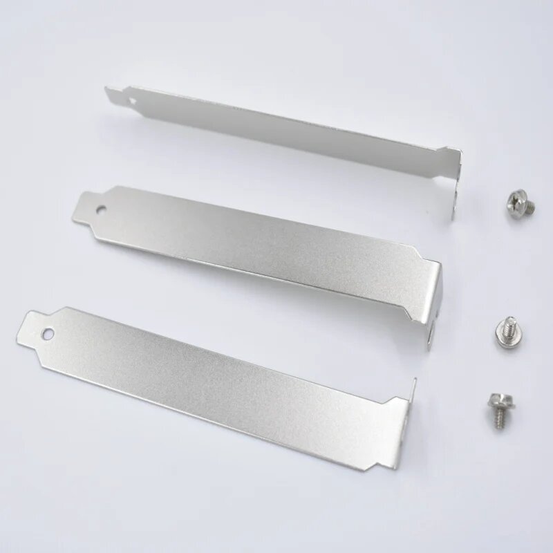 10 шт./лот, никелированный корпус компьютера, задний слот, кронштейн PCI, пустая наполнительная крышка с винтом