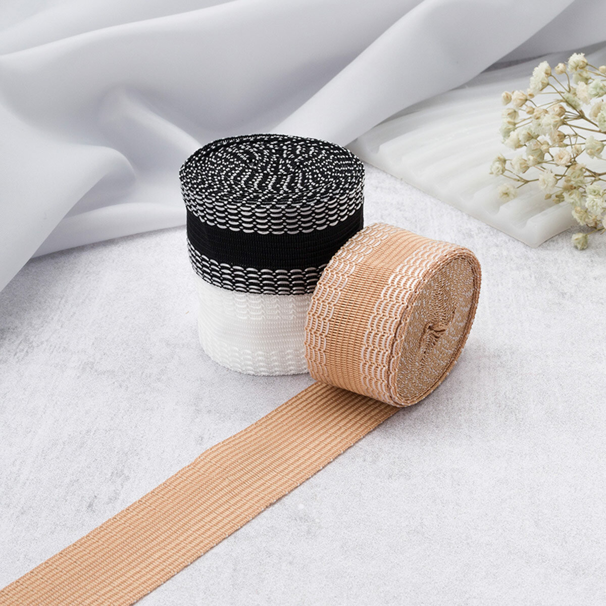 Лента термоклеевая для подшива брюк и штор, 25 мм, 3 штуки по 3 м, цвет ассорти