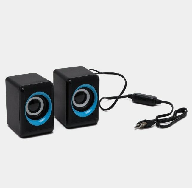 Колонки для компьютера Hotmai mini jack 3.5+usb проводные 6W