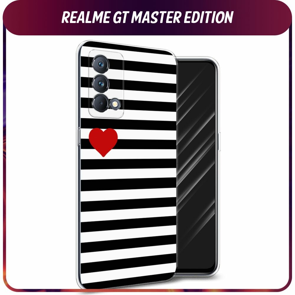Чехол на Realme GT Master Edition / Реалми GT Мастер Эдишн с принтом "Красное сердце"