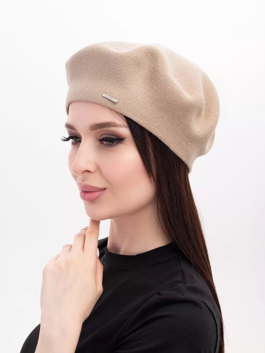 Берет  для женщин, размер 56-58, бежевый — фото 1