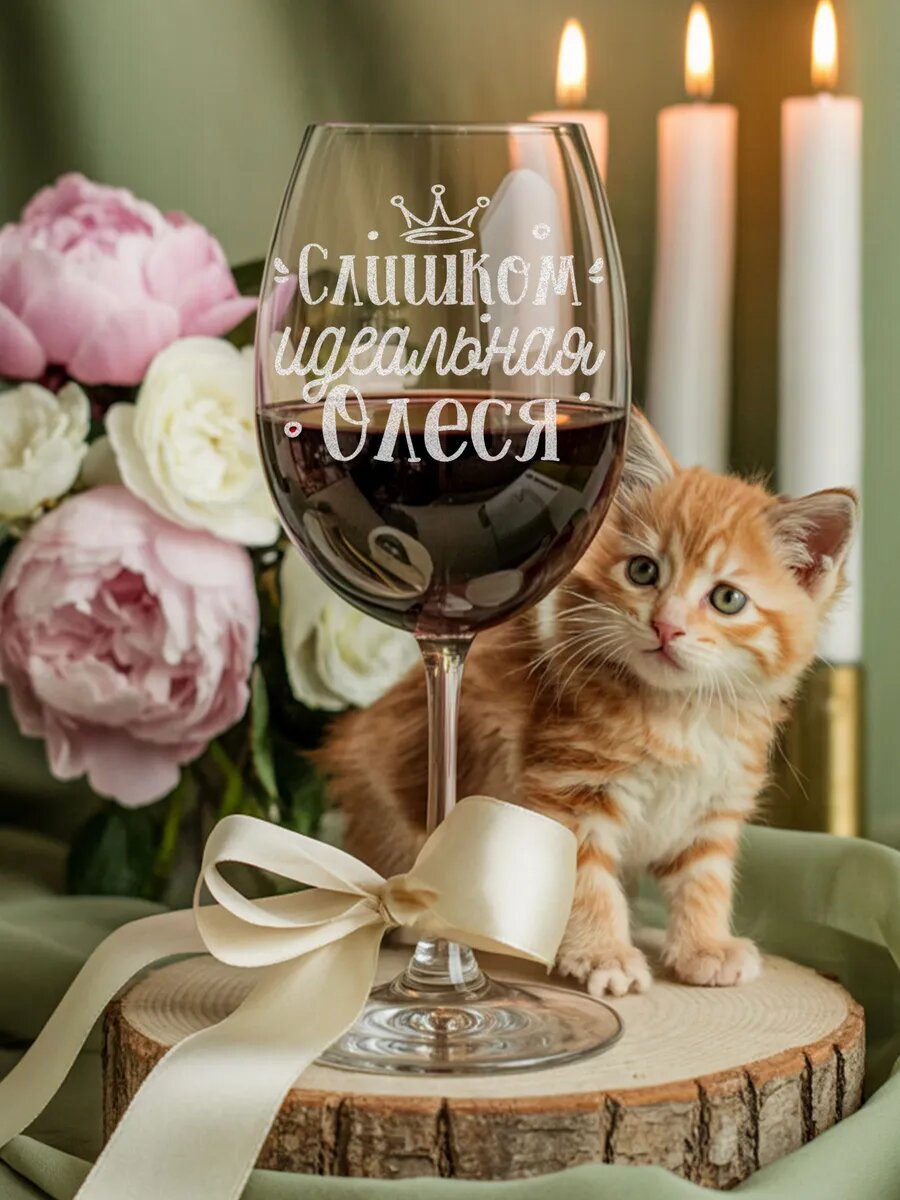 Именной бокал для Олеси