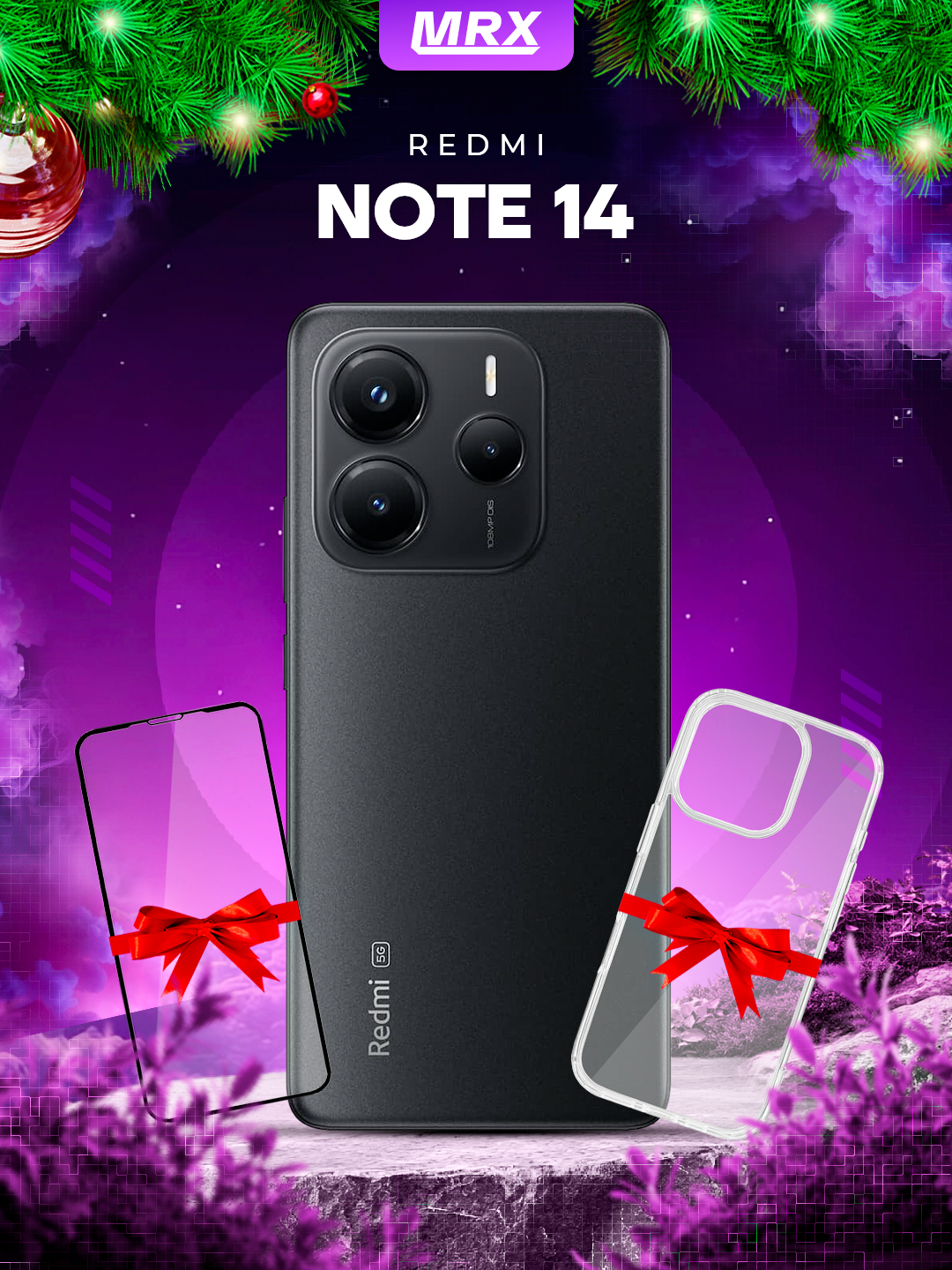 Смартфон Redmi Note 14, 8GB/256GB, AMOLED 120Hz дисплей, 6,67" Black