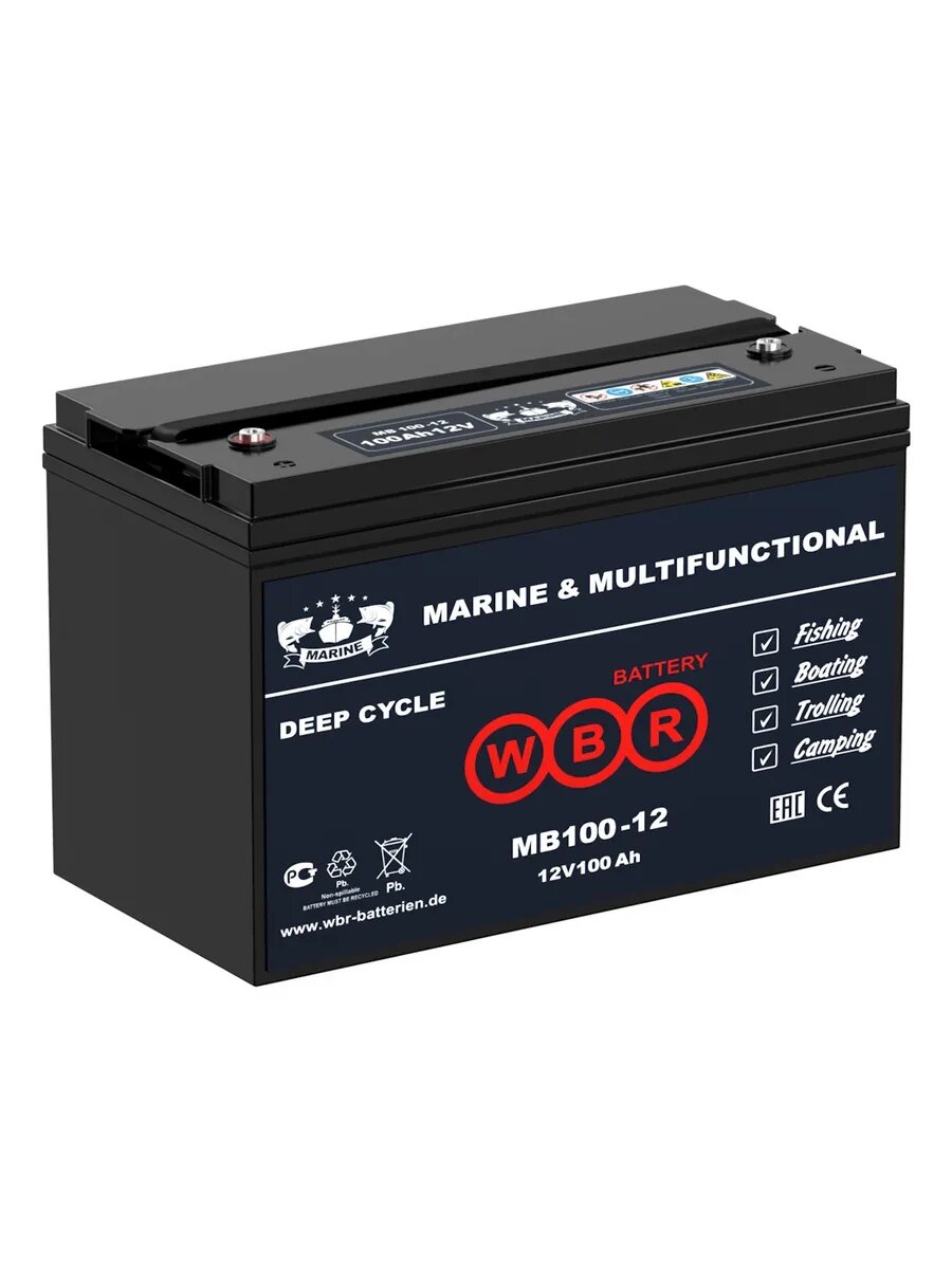 Аккумулятор WBR MB100-12 12V 100Ач 329x172x220 прям. пол.