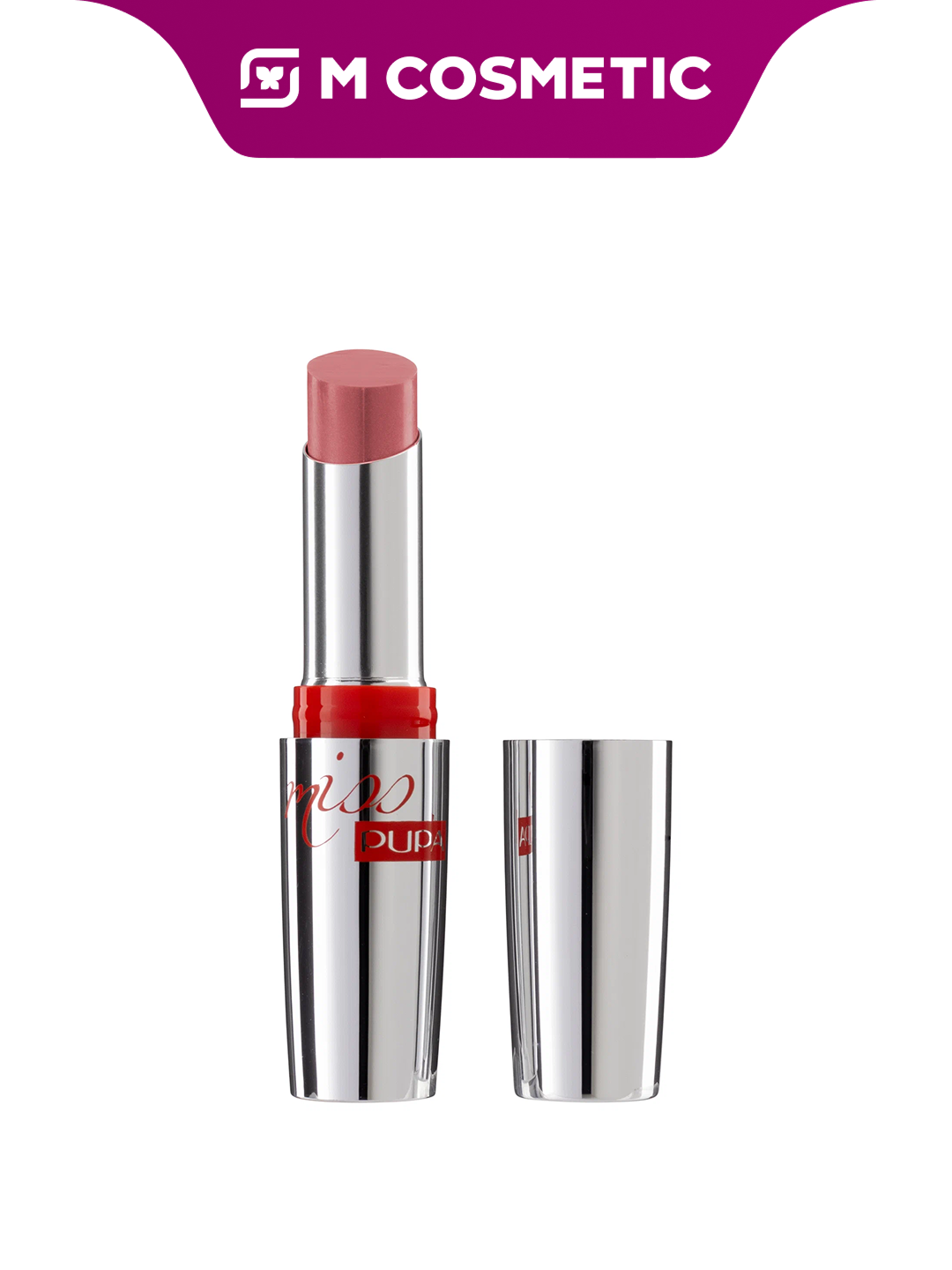 Помада Pupa Miss Pupa, ультраблестящий, нюд, 2.4 мл, стойкость до 4 часов