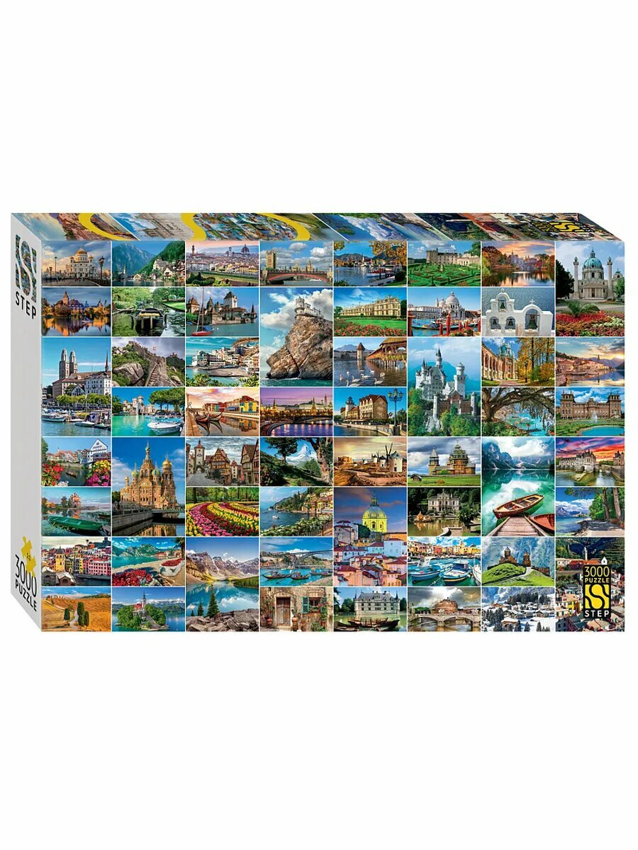Пазлы 3000 элементов "Достопримечательности Европы"