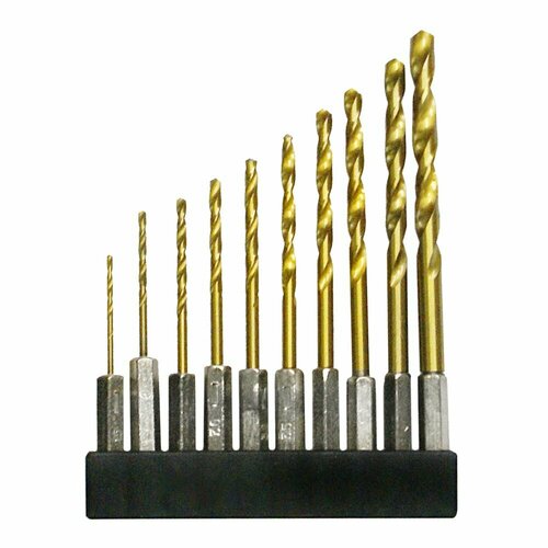 Набор сверл по металлу KRONS HT-361 Titan-HSS 1,5-6 мм, 10 шт./уп.