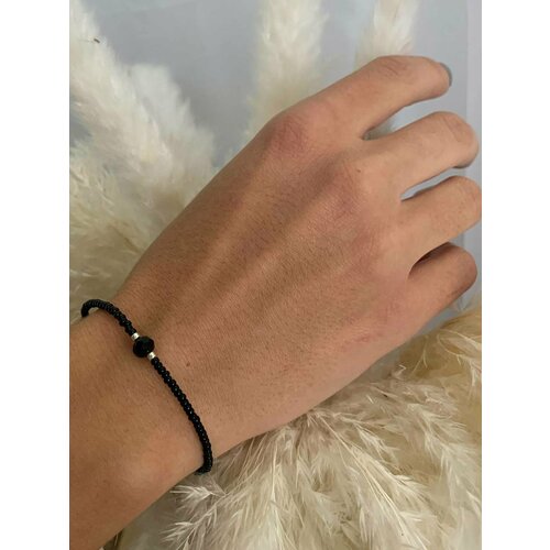 Браслет-цепочка SIDORINA SOFIA ACCESSORIES, кристалл, 1 шт., размер 15 см, черный