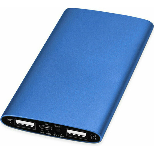 Портативное зарядное устройство Мун с 2-мя USB-портами 4400 mAh синий 218700₽