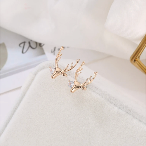 фото Серьги пусеты , циркон, размер/диаметр 15 мм, золотой blackcat store