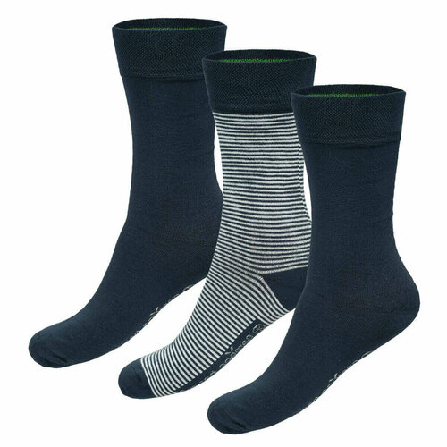 фото Носки bamboo basics, 3 пары, размер 41-46, синий