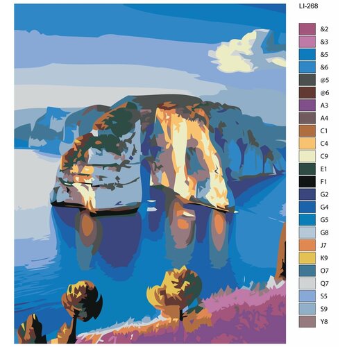 Картина по номерам,Живопись по номерам, 40 x 50, LI-268, горы, море картина по номерам живопись по номерам 40 x 50 ft02 женский портрет деревья лодка мужчина море небо