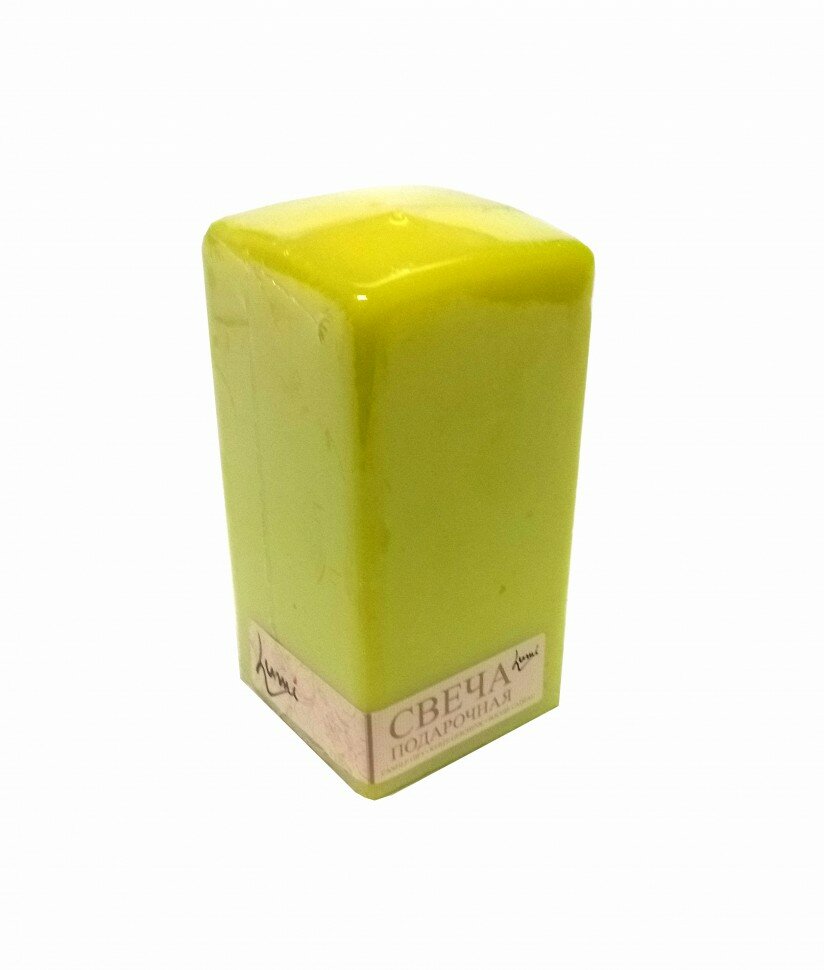 Свеча антей Candle  Призма   цитрусовый аромат  32 ч горения  высота 12 см