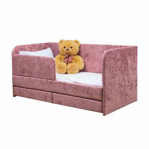 Кровать-диван Непоседа 180*90 розовая с дополнительным спальным местом+матрас