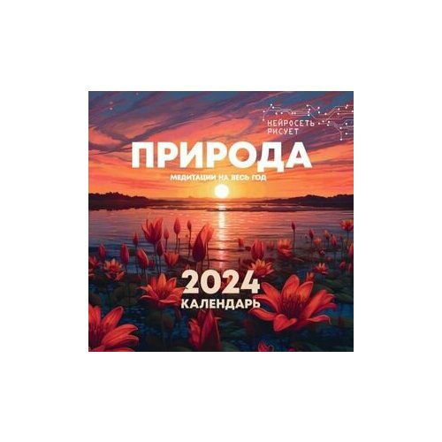 __Календарь 2024г настен. пер.(АСТ) Природа Медитации на весь год Нейросеть рисует