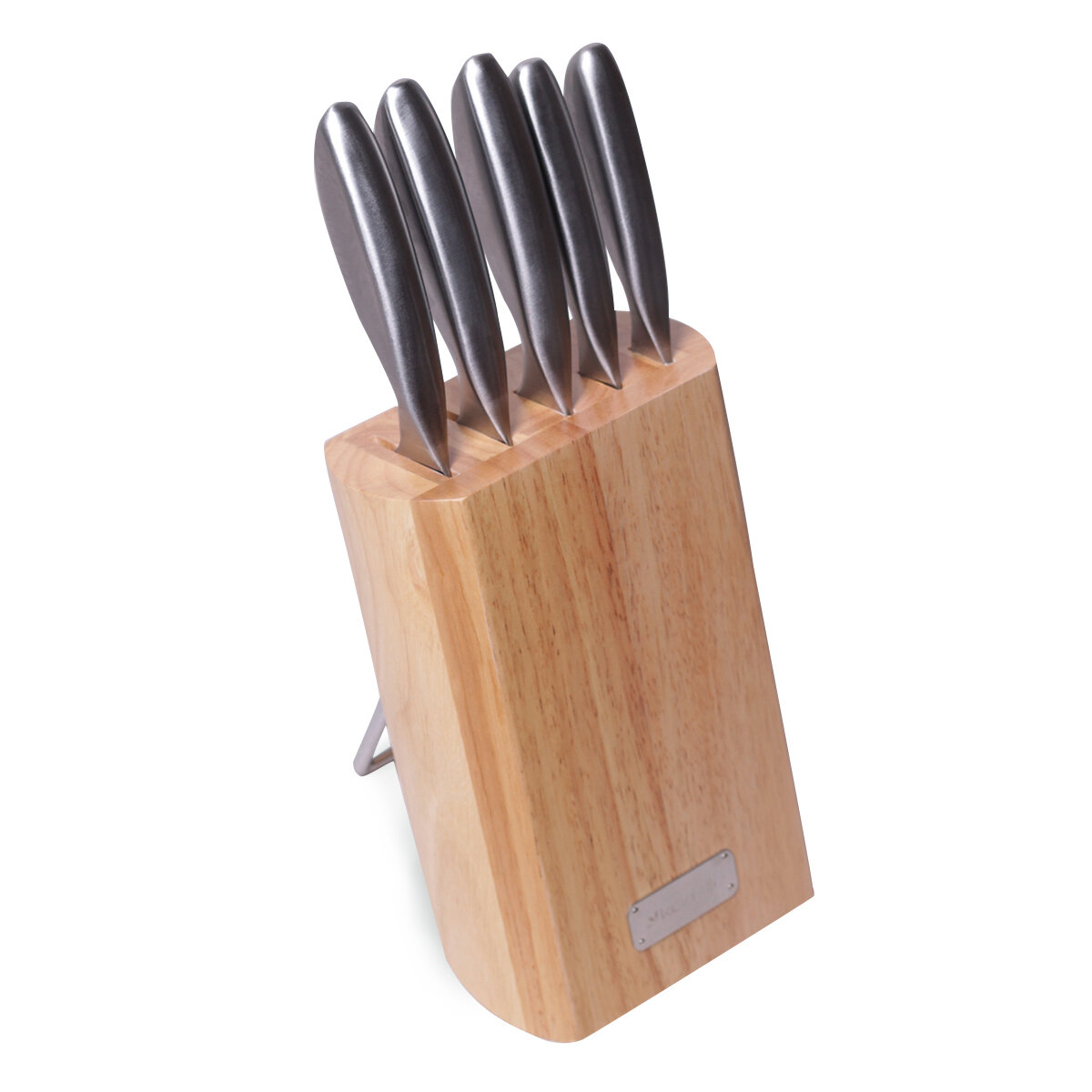 Набор кухонных ножей 6 предметов Kamille КМ-5133 с деревянной подставкой