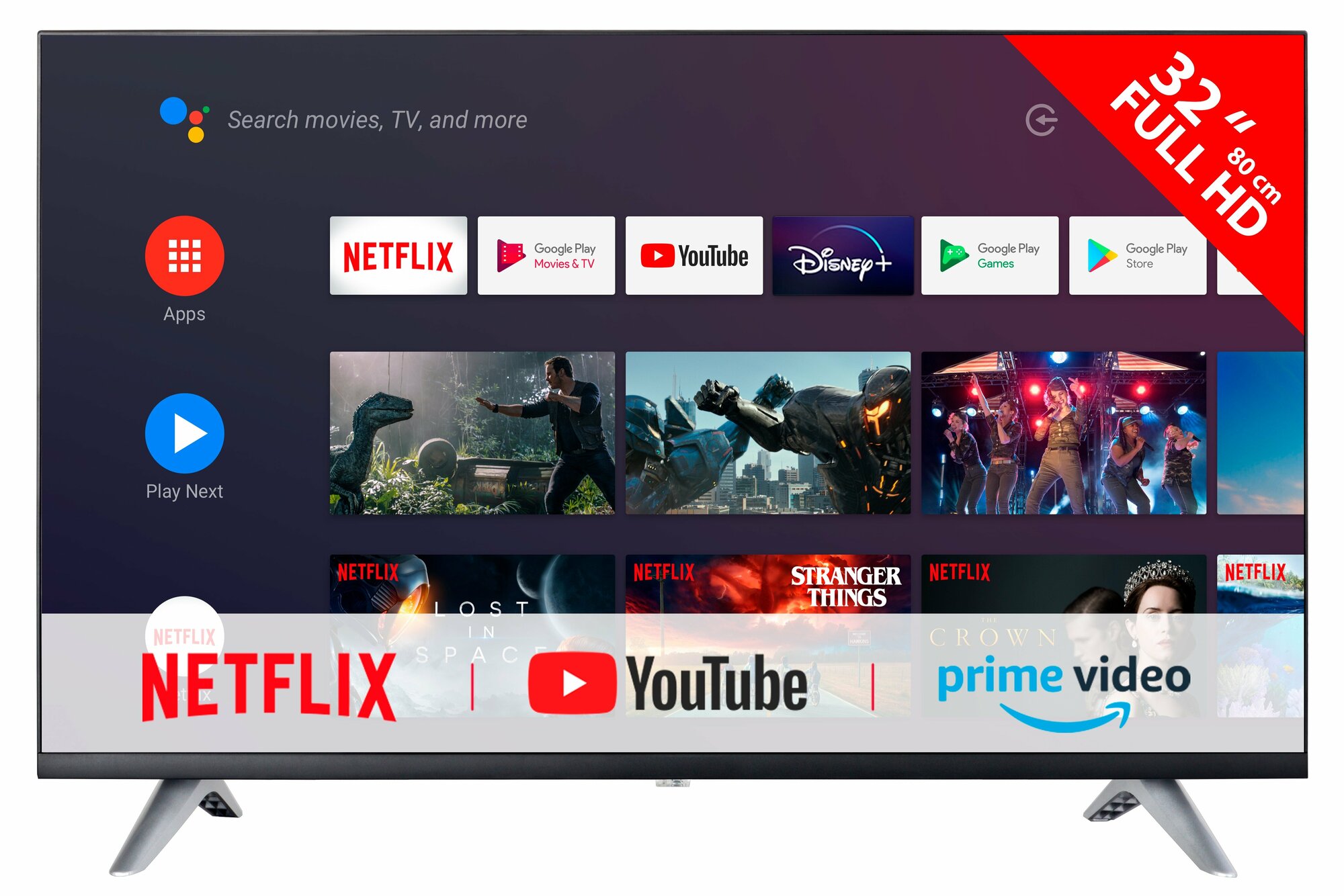 Телевизор Smart TV Q90-35, 32" Full HD, черный