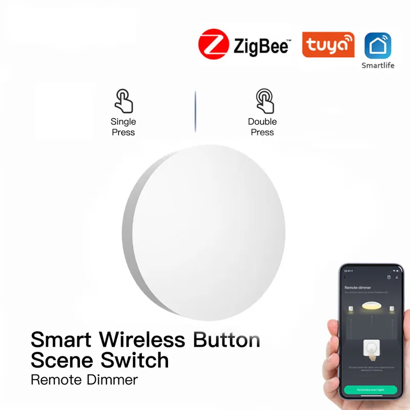 Умная кнопка ZigBee, Исполнение сценариев нажатием. Нужен шлюз Zigbee tya