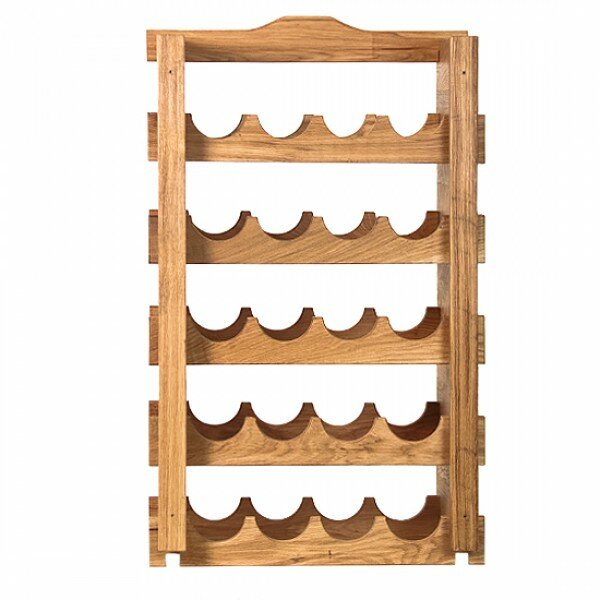 фото Подставка-полка для бутылок вина дубовая